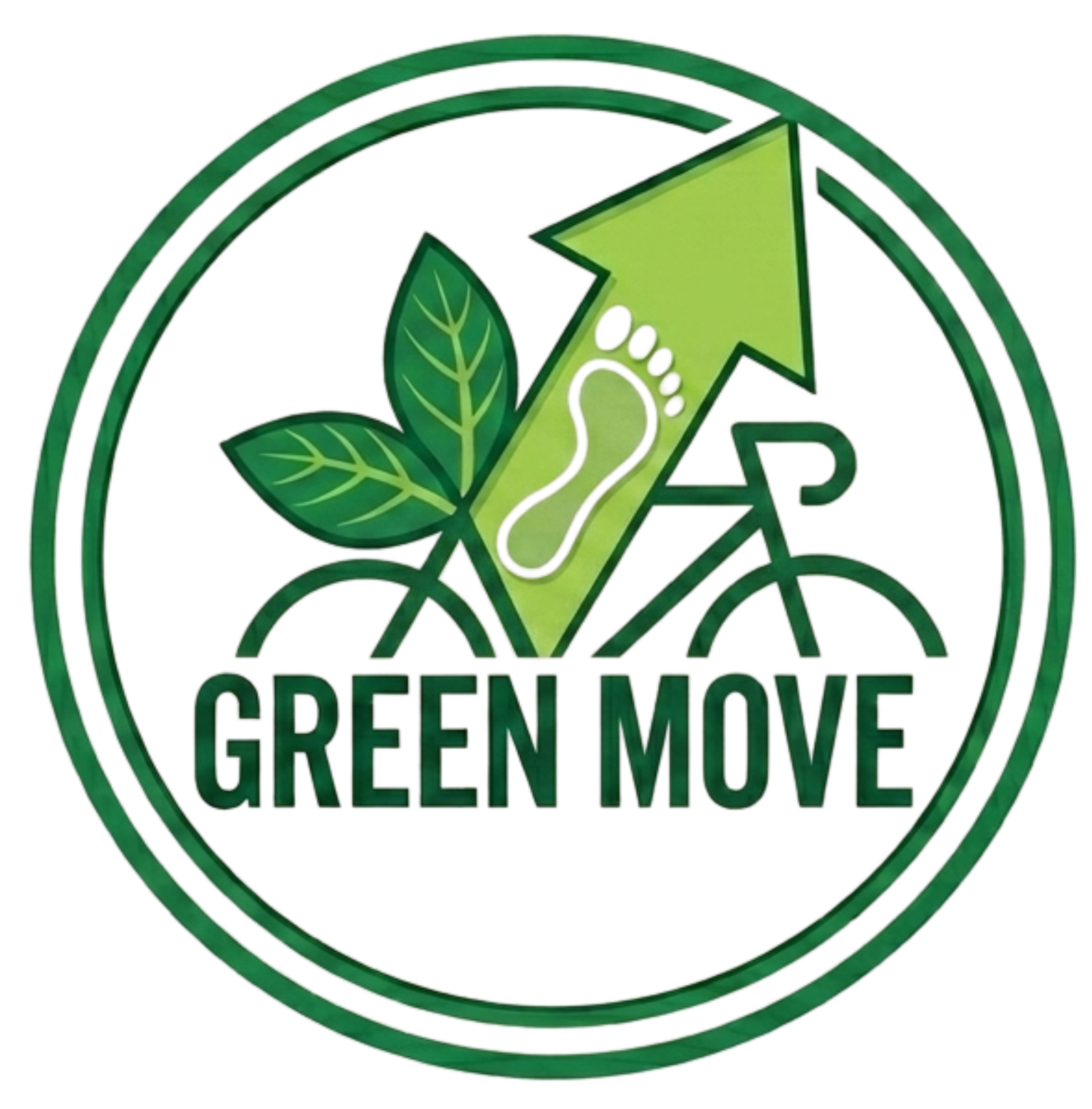 Logo GreenMove, rappresenta la cammina o corsa o biciclettata organizzata a udine
